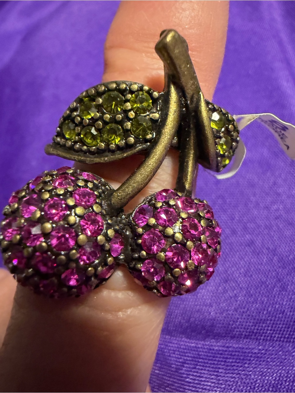 Park Lane Crystal Cherry Statement Ring Size 8 NWT Retired
